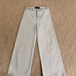 Veronica Beard Light Gray Flare Jeans